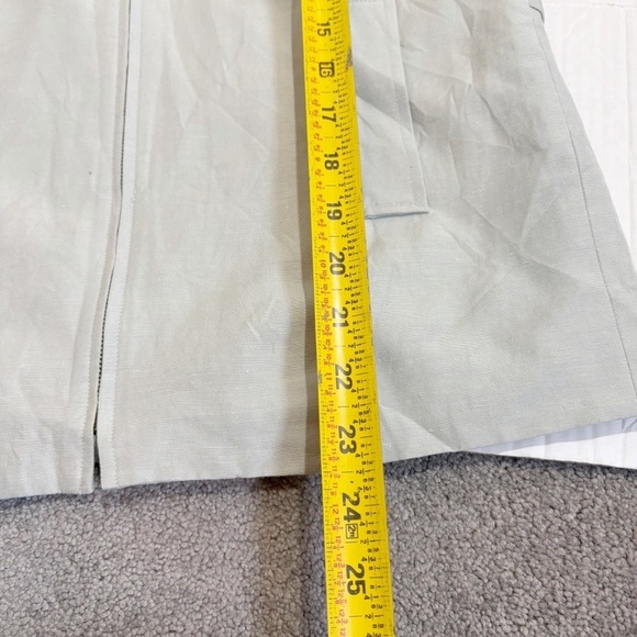 Classiques Entier Silk and Linen Jacket Size XS Sage Green Zip Up Quiet Luxury - Picture 15 of 15